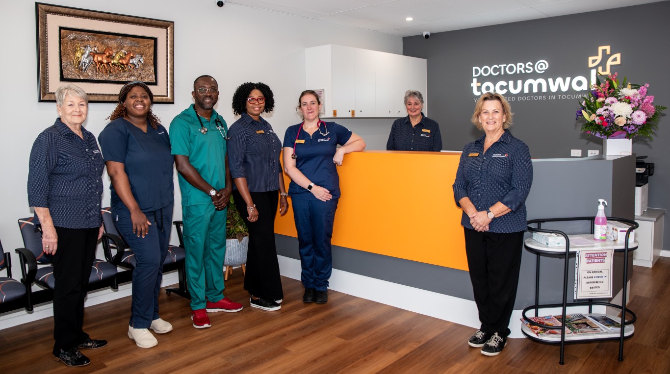 Doctors, nurses, and receptionists at Doctors@Tocumwal providing trusted and reliable healthcare to the Tocumwal community